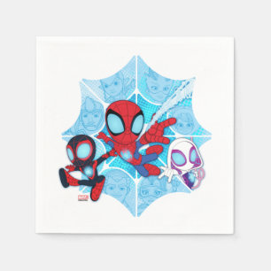 Team Spidey Over Web of Villains Napkins