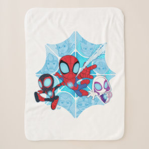 Team Spidey Over Web of Villains Sherpa Blanket
