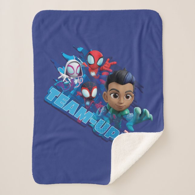 Team Spidey & Reptil Team-Up! Sherpa Blanket (Front)