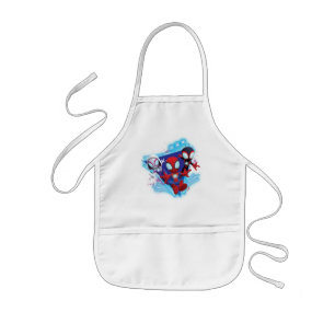 Team Spidey Triangle Glow Webs Glow Graphic Kids' Apron