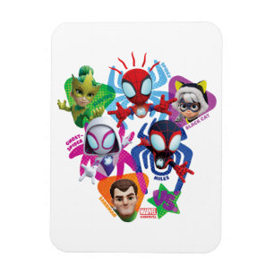 Team Spidey Vs. Electro, Sandman, & Black Cat Magnet