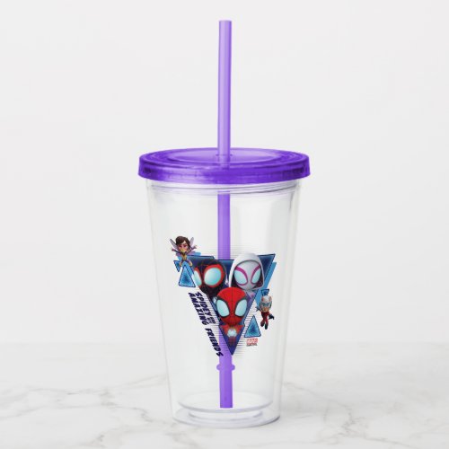 Team Spidey with Ant_Man and the Wasp Acrylic Tumbler