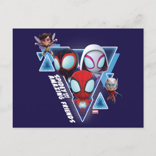 Team Spidey with Ant_Man and the Wasp Postcard