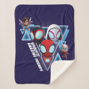 Team Spidey with Ant-Man and the Wasp Sherpa Blanket