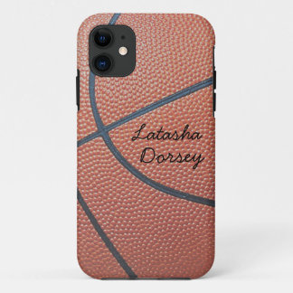 Team Spirit_Basketball texture_Autograph-Style iPhone 11 Case