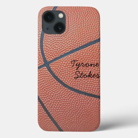 Team Spirit_basketball Texture_autograph Style Iphone 13 Case