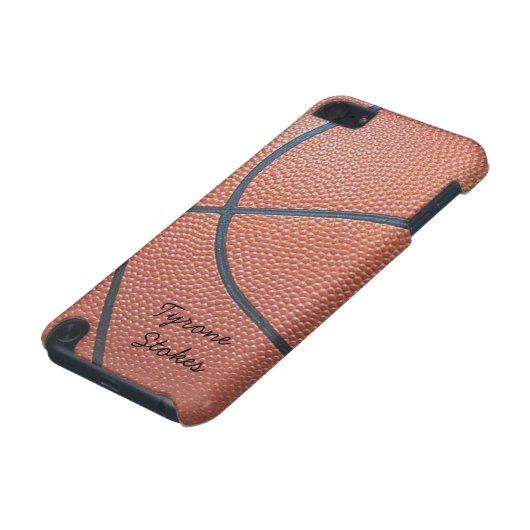 Team Spirit_Basketball texture_Autograph Style iPod Touch (5th Generation) Cover (Bottom)