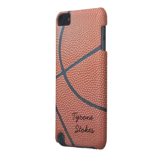 Team Spirit_Basketball texture_Autograph Style iPod Touch (5th Generation) Cover (Back Left)