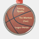 Team Spirit_basketball Texture_hoops Lovers&#39; Award Metal Ornament at Zazzle