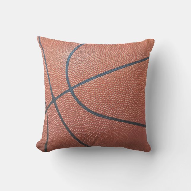 Team Spirit_Basketball texture look_autograph-read Throw Pillow (Front)