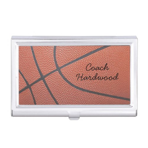 Team Spirit_Basketball texture look_personalized Business Card Case