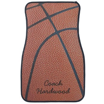 Team Spirit_basketball Texture Look_personalized Car Floor Mat by UCanSayThatAgain at Zazzle