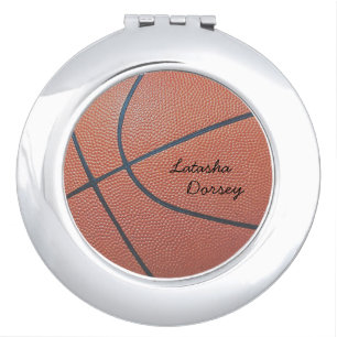 Team Spirit_Basketball texture look_personalized Compact Mirror
