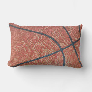 Team Spirit_Basketball texture look_roadtrip ready Lumbar Pillow