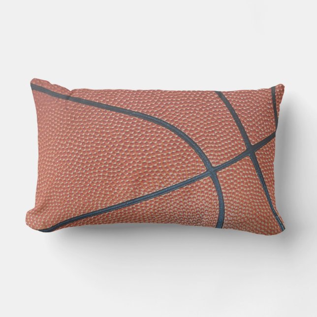 Team Spirit_Basketball texture look_roadtrip ready Lumbar Pillow (Front)