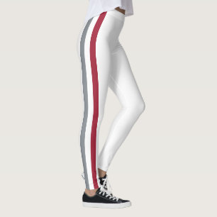 Team Spirit of Alabama, Crimson, Gray, and White. Leggings