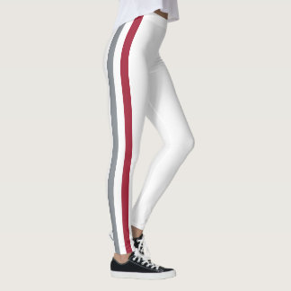 Team Spirit of Alabama, Crimson, Gray, and White. Leggings