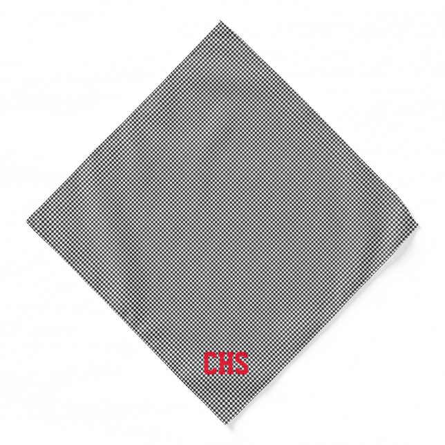 Team Spirit School INITIALS Colors Sports Fun Bandana (Front)