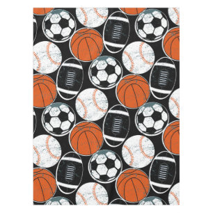 Team sport balls tablecloth