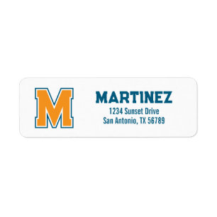 Team Sport Colors Address Label