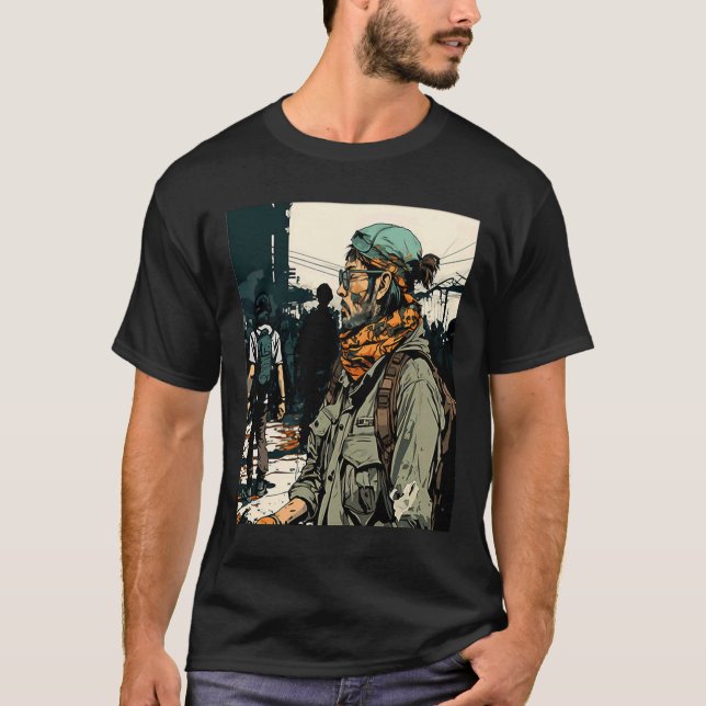 Team Sport Games Retro Airsoft Player T-Shirt (Front)