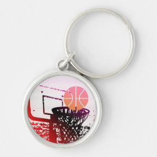 Team Sports Ball Basketball Net Coach Game Keychain