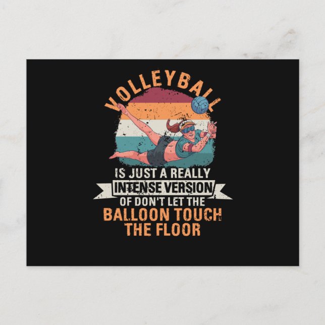 Team sports fan volleyball postcard (Front)