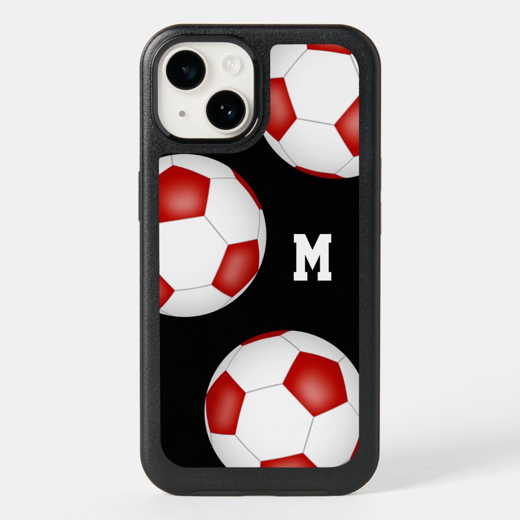 team sports red white soccer club colors iPhone case