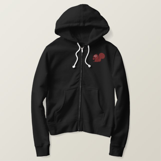 Team Squirrel Embroidered Hoodie (Design Front)