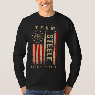 Team STEELE Lifetime Member American Flag T-Shirt