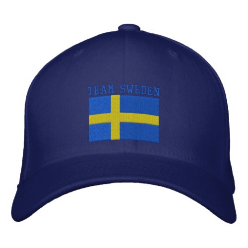 TEAM Sweden 2010 Dated Customizable Embroidered Baseball Cap