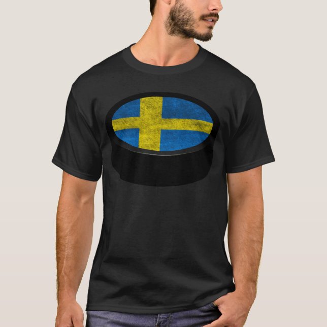 Team Sweden Hockey Puck vintage T-Shirt (Front)