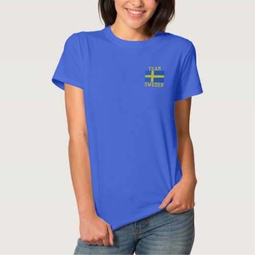 Team Sweden Swedish Sports Embroidered Shirt