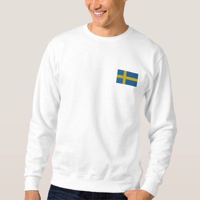 TEAM SWEDEN Swedish Sports Embroidered Sweatshirt (Front)