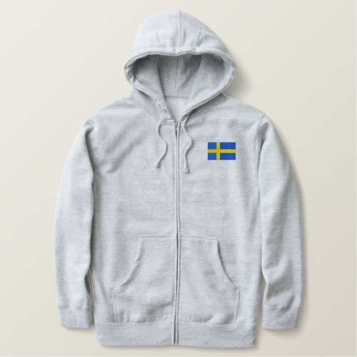TEAM SWEDEN Swedish Sports With Flag Embroidered Hoodie