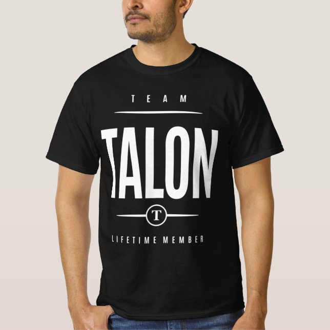 Team Talon Lifetime Member Personalized Name T-Shirt (Front)