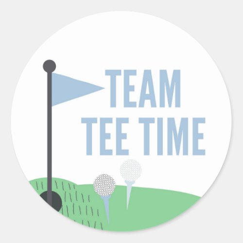 Team Tee Time Baby Gender Prediction Sticker