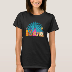 Team Tequila Salt Lime Mexican Drink Bottle Plant  T-Shirt