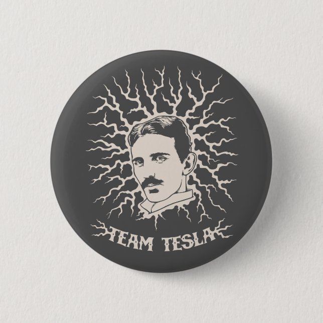 Team Tesla Pinback Button (Front)