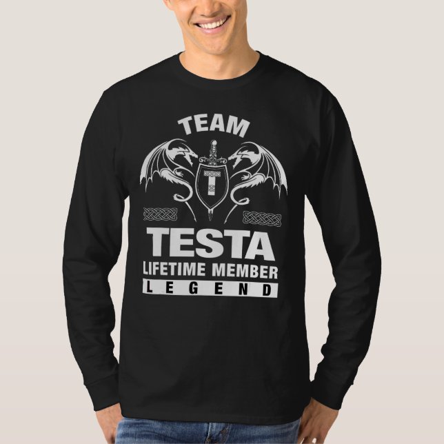 Team Testa Lifetime Member T-Shirt (Front)