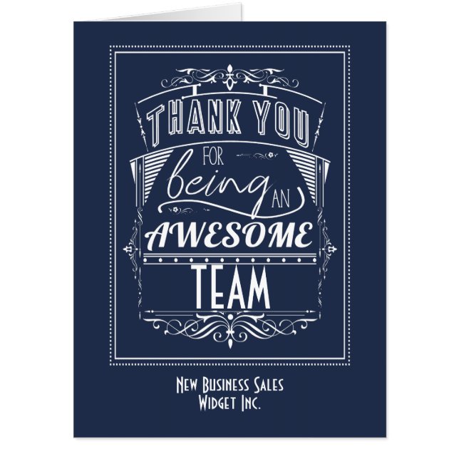 Team Thank you Awesome Oversized Card (Front)