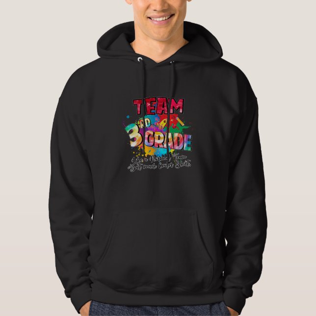 Team Third Grade   3rd Back To School Teacher Stud Hoodie (Front)