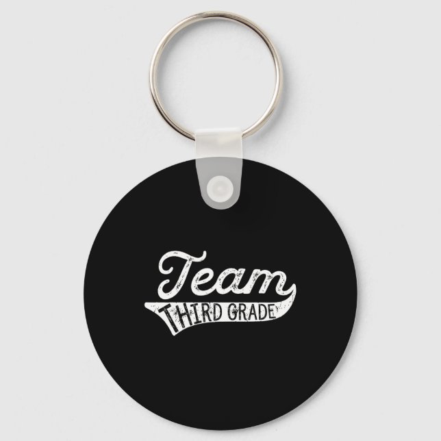 Team Third Grade - Student Teacher Ck To School  Keychain (Front)