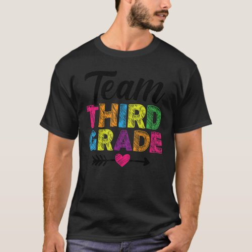 Team Third Grade Teacher Students Back To School A T_Shirt