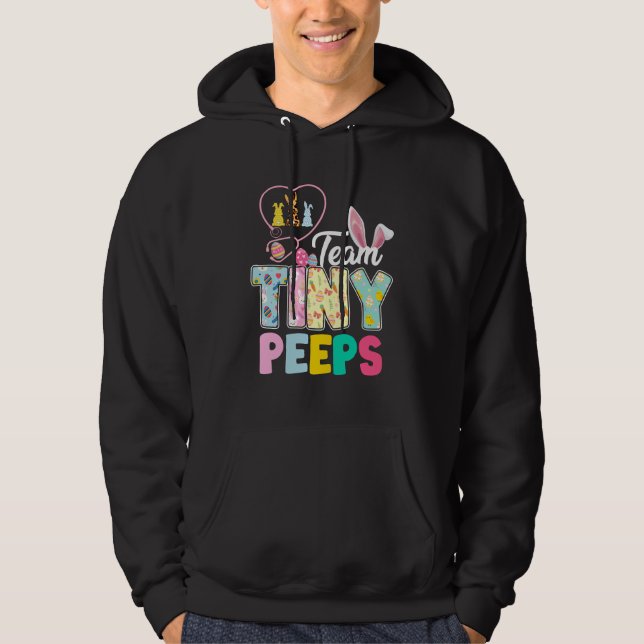 team tiny peeps, retro, vintage hoodie (Front)