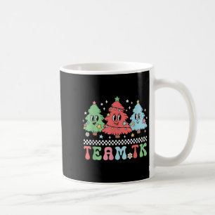 Team Tk Teacher Christmas Sweater Retro Xmas Tree  Coffee Mug
