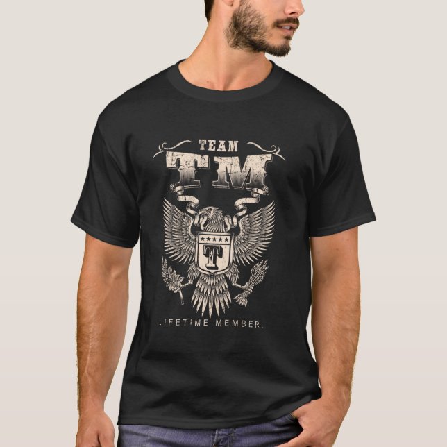 Team Tm Lifetime Member - Tm Name T-Shirt (Front)