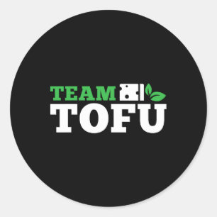 Team Tofu Workout Vegan Bodybuilding Fitness Plant Classic Round Sticker