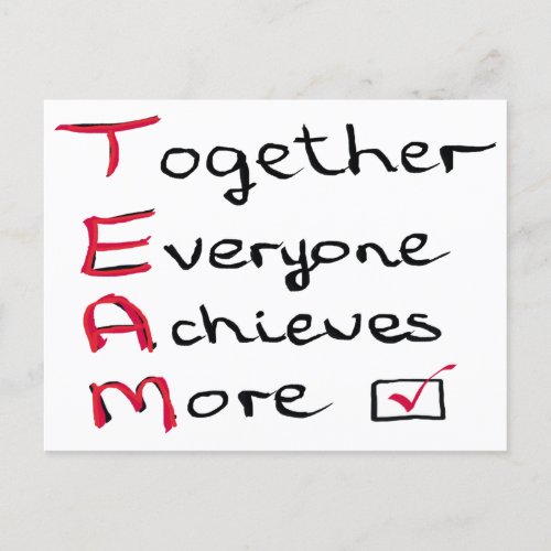 Team _ Together Everyone Achieves More Postcard