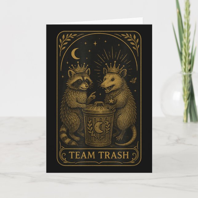Team Traarot Card Racoon Opossum Lover Funny Men W (Front)